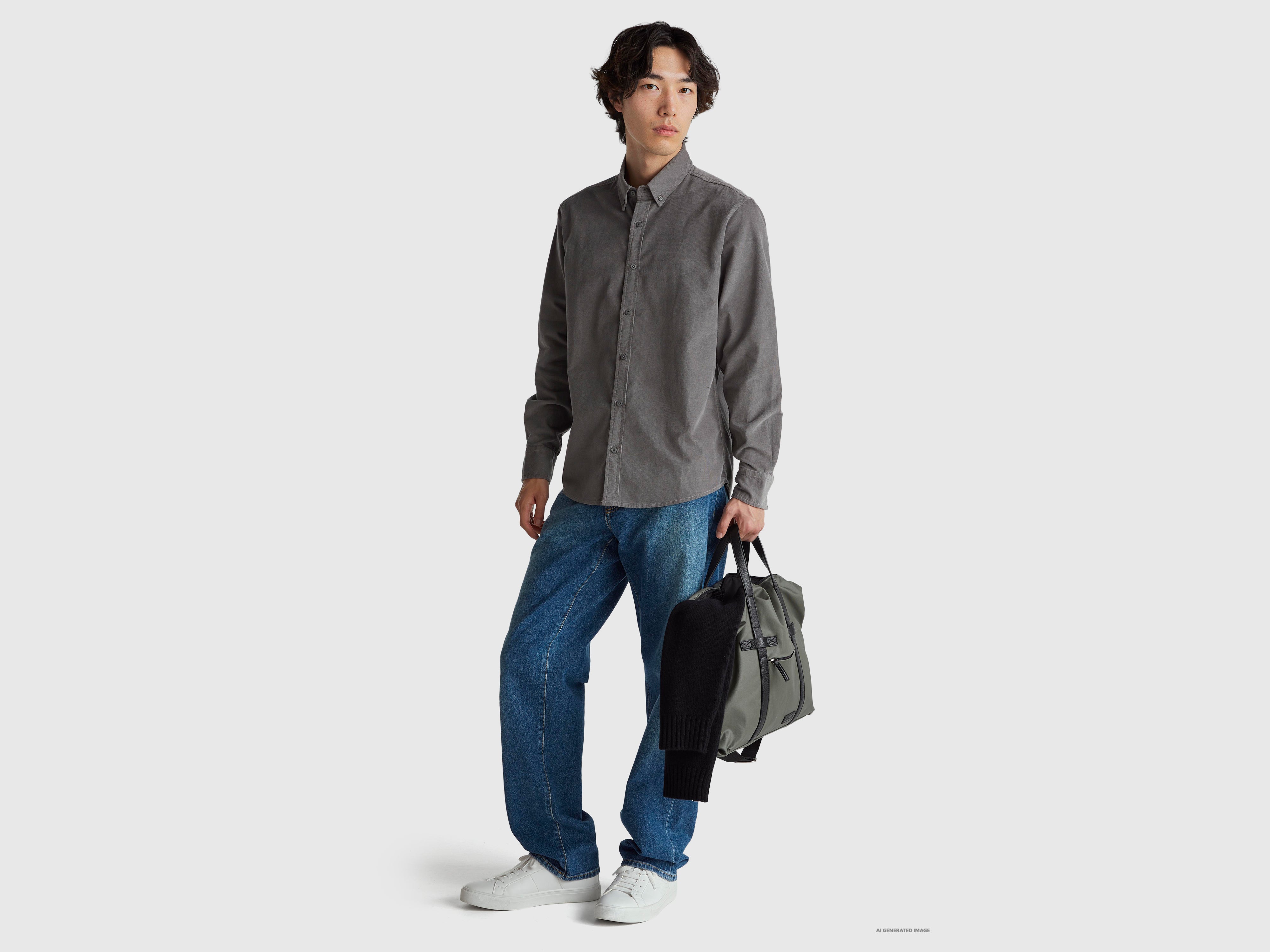 Camisa button down em veludo - ucb_image_FY
