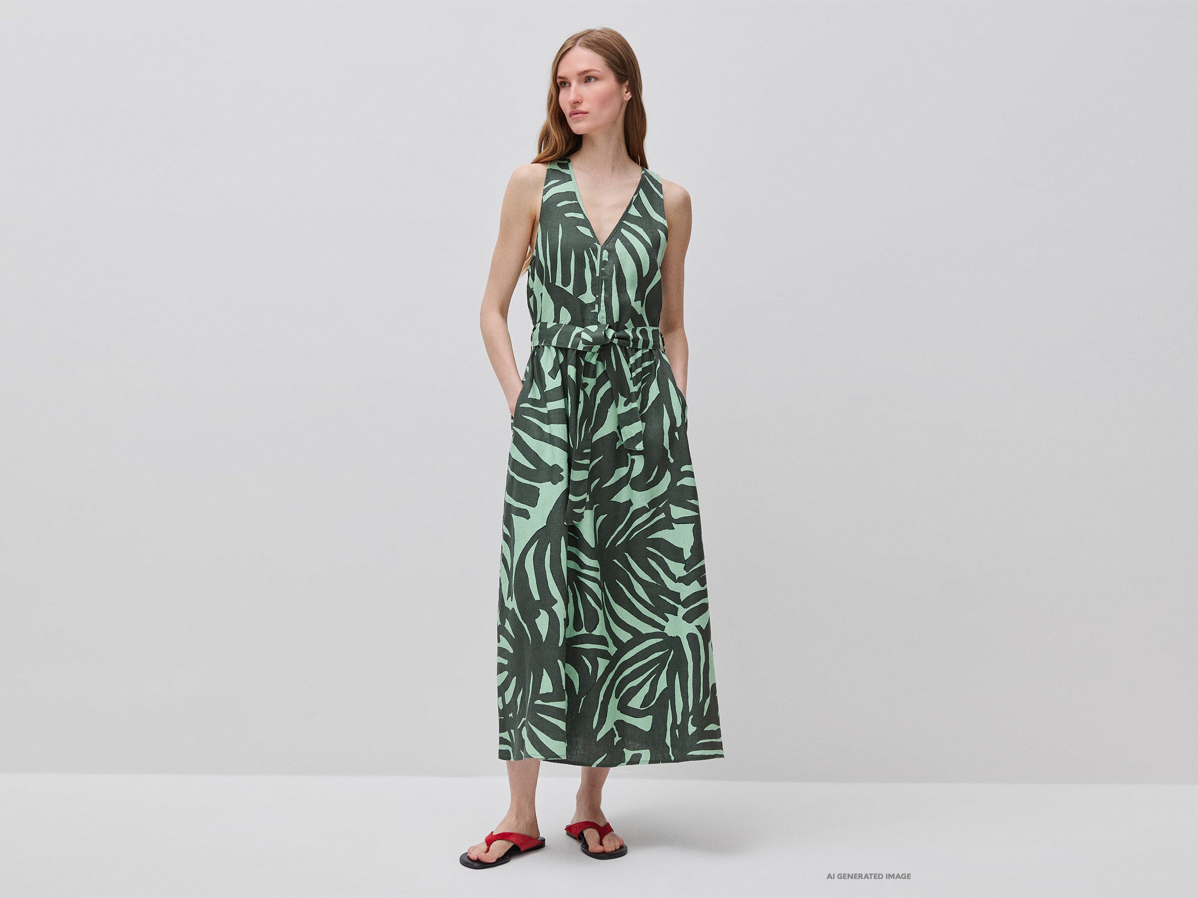 Vestido estampado em linho puro - ucb_image_FY