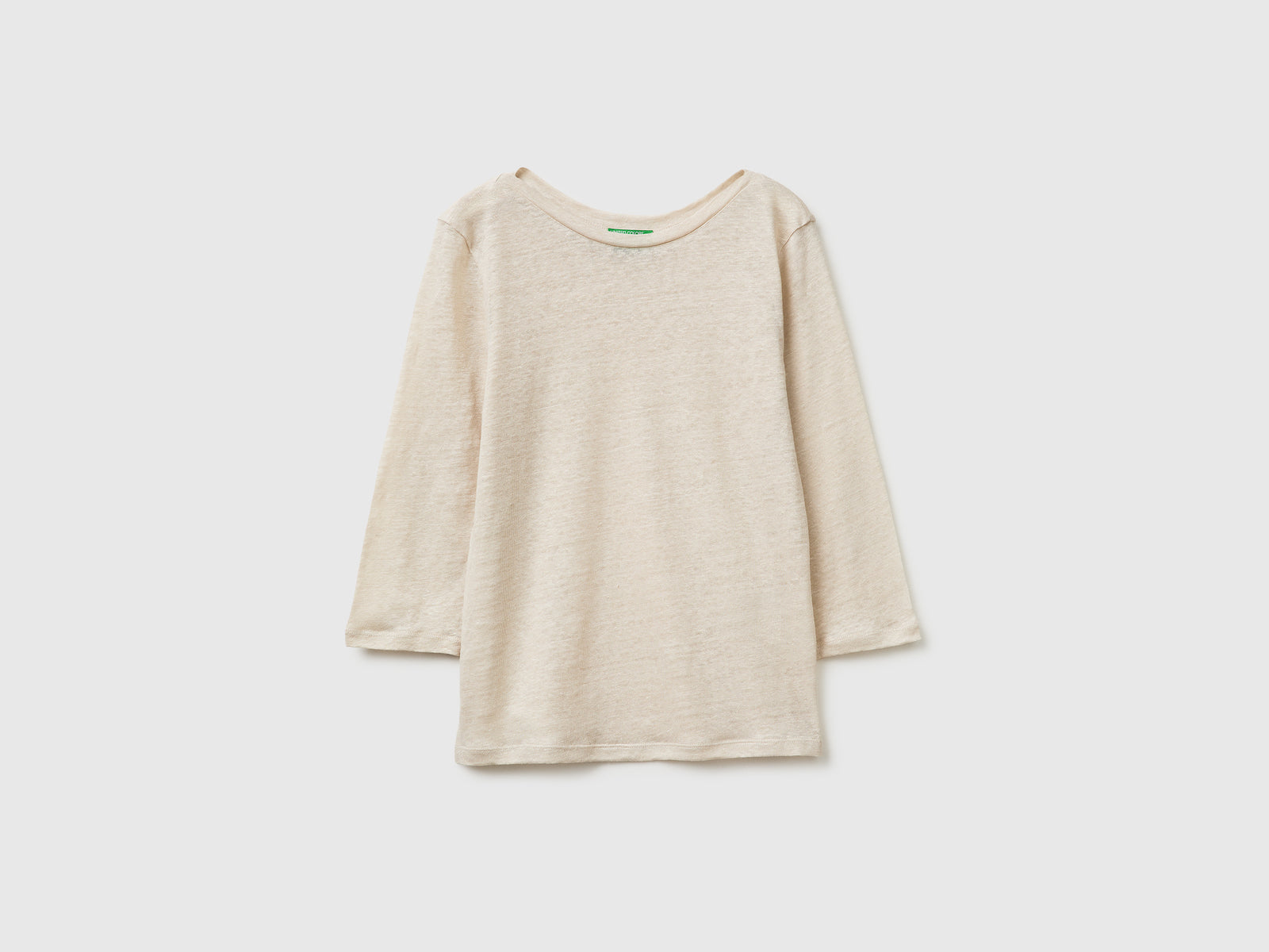 Boat-neck T-shirt in pure linen - ucb_image_FS
