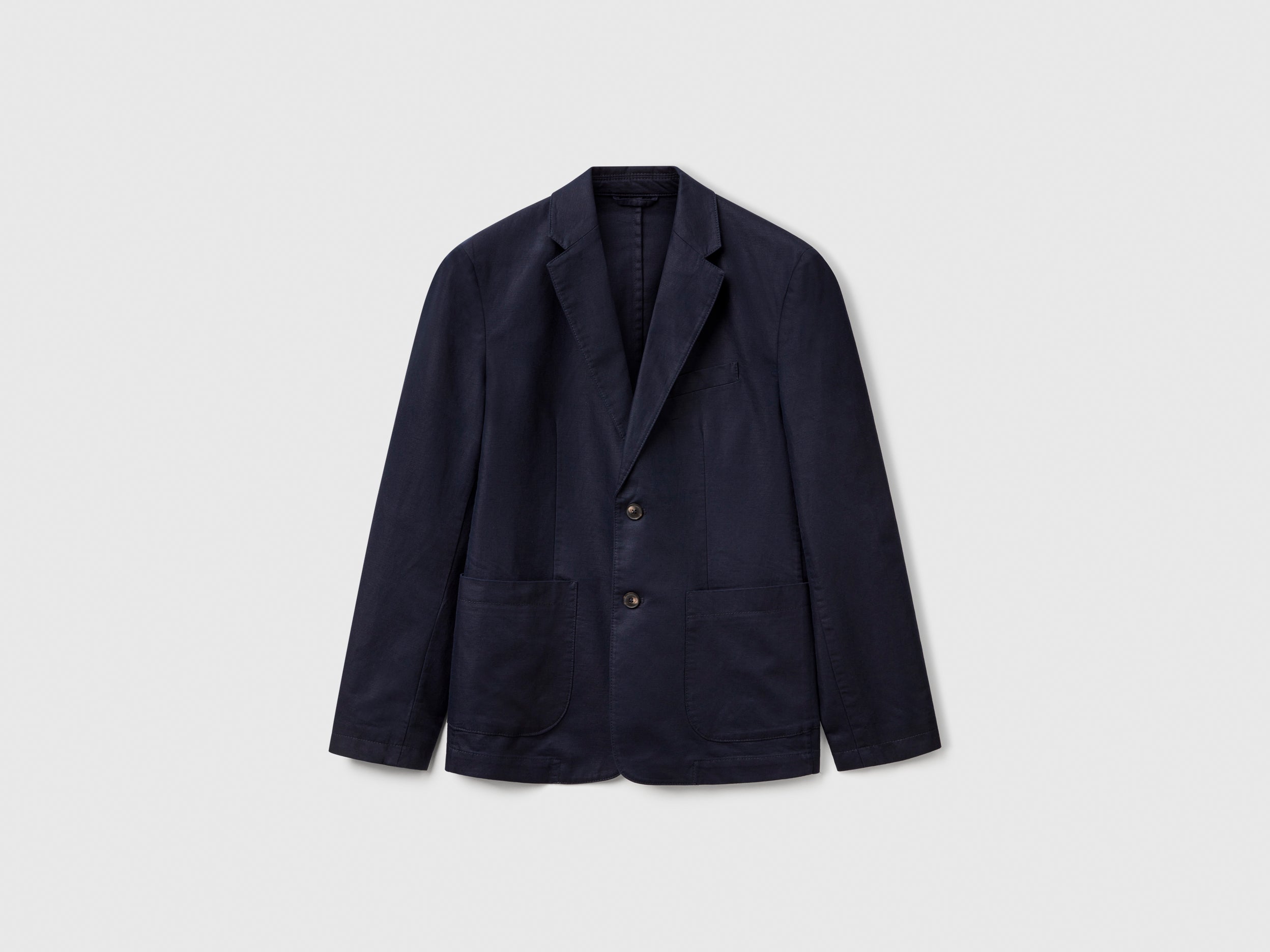 Blazer slim fit em mistura de viscose elástica. - ucb_image_FS