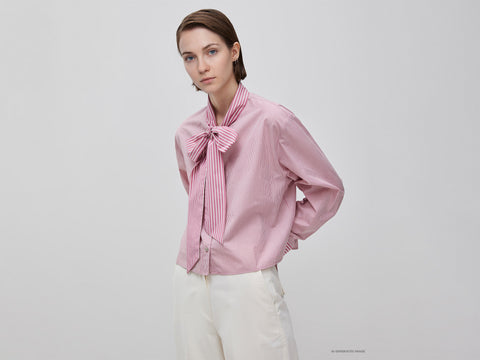 Camisa crop às riscas com laço - ucb_image_F