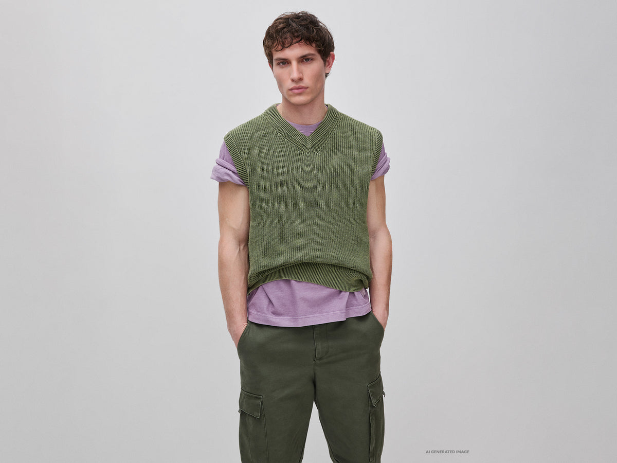 Colete regular fit stone washed - ucb_image_F