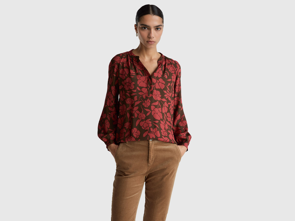 Blusa coreana com estampa floral - ucb_image_F