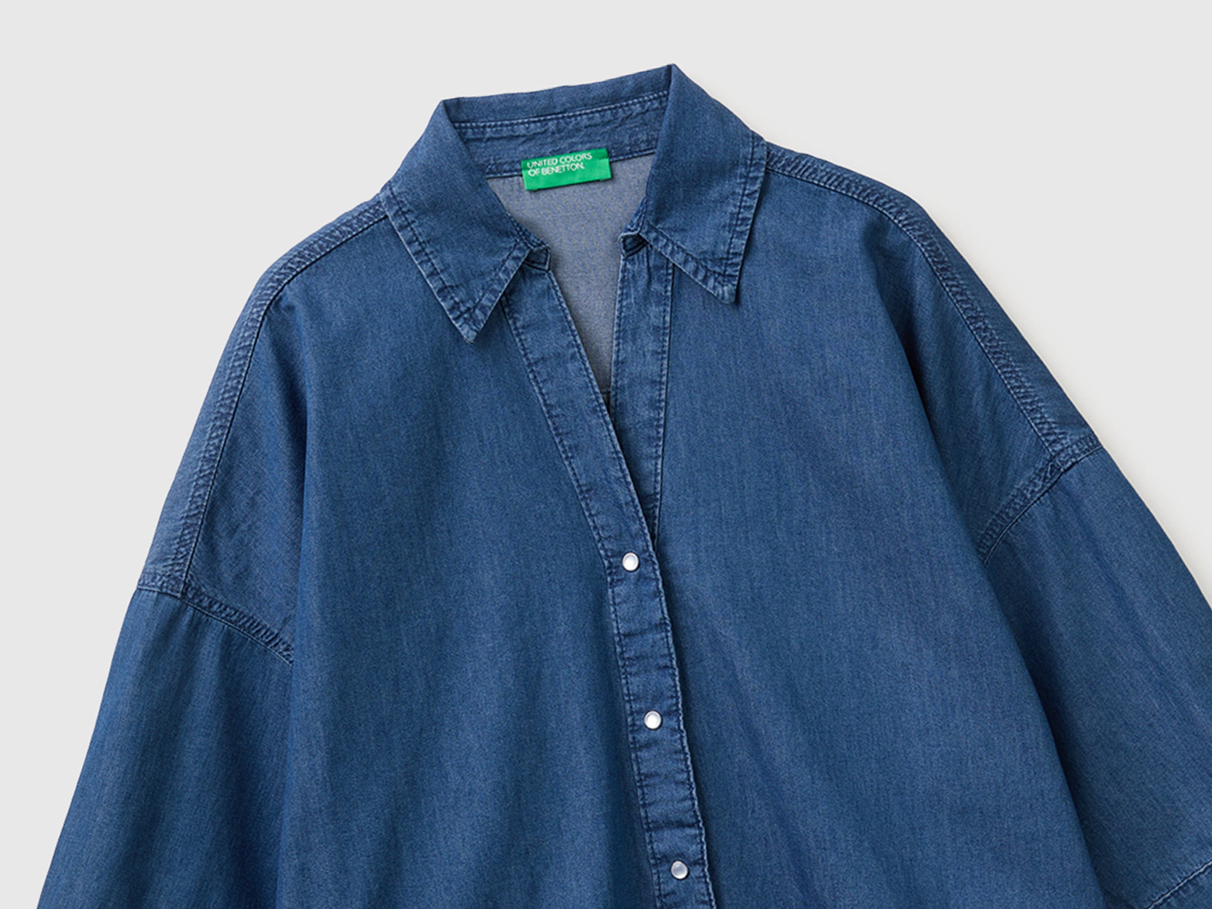 Camisa evasé em chambray - ucb_image_FY