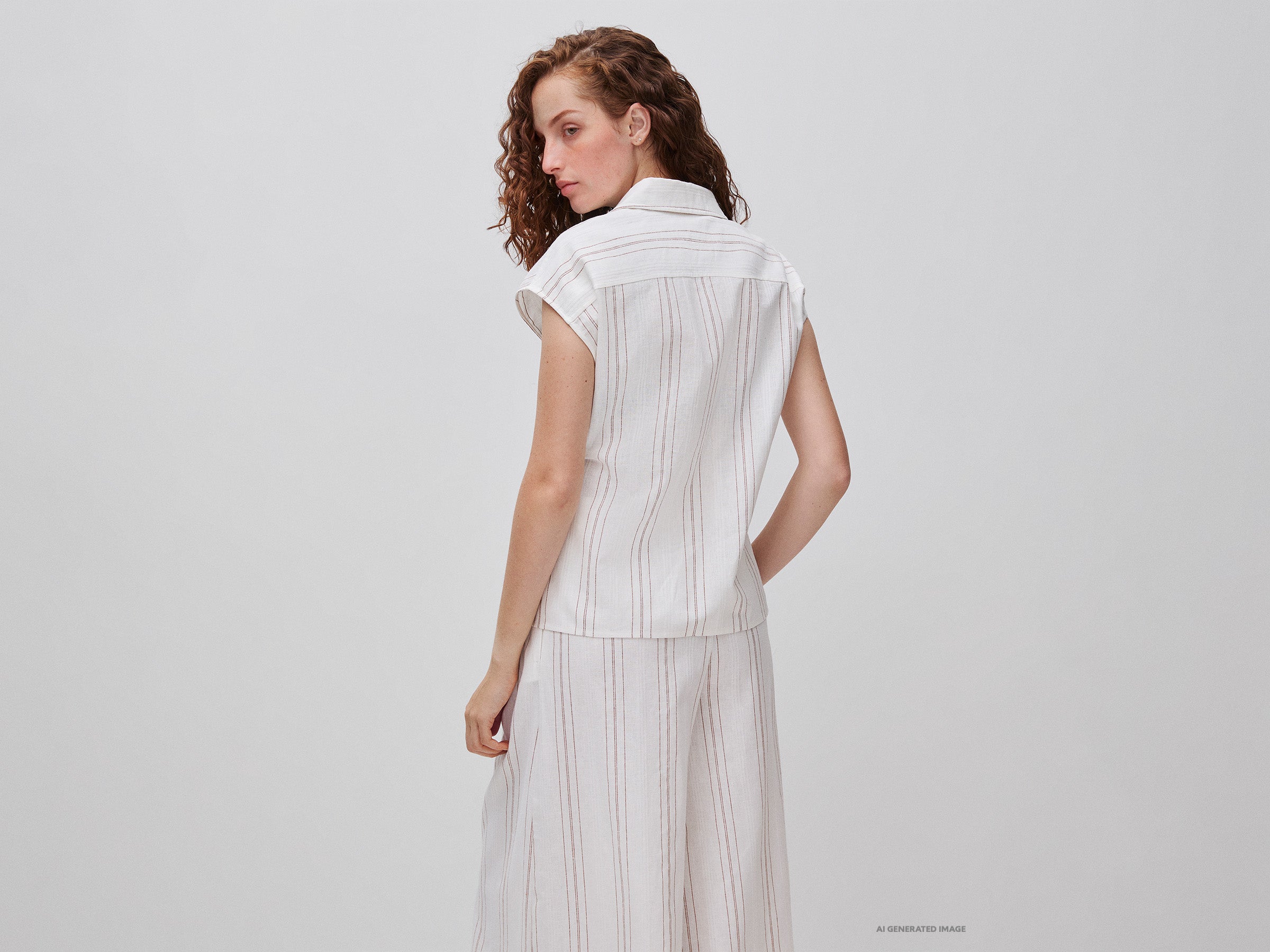 Blusa cruzada em mistura de linho - ucb_image_B