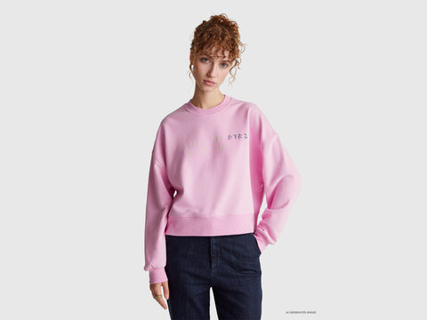 Felpa rosa con ricamo Coco Capitán - ucb_image_F