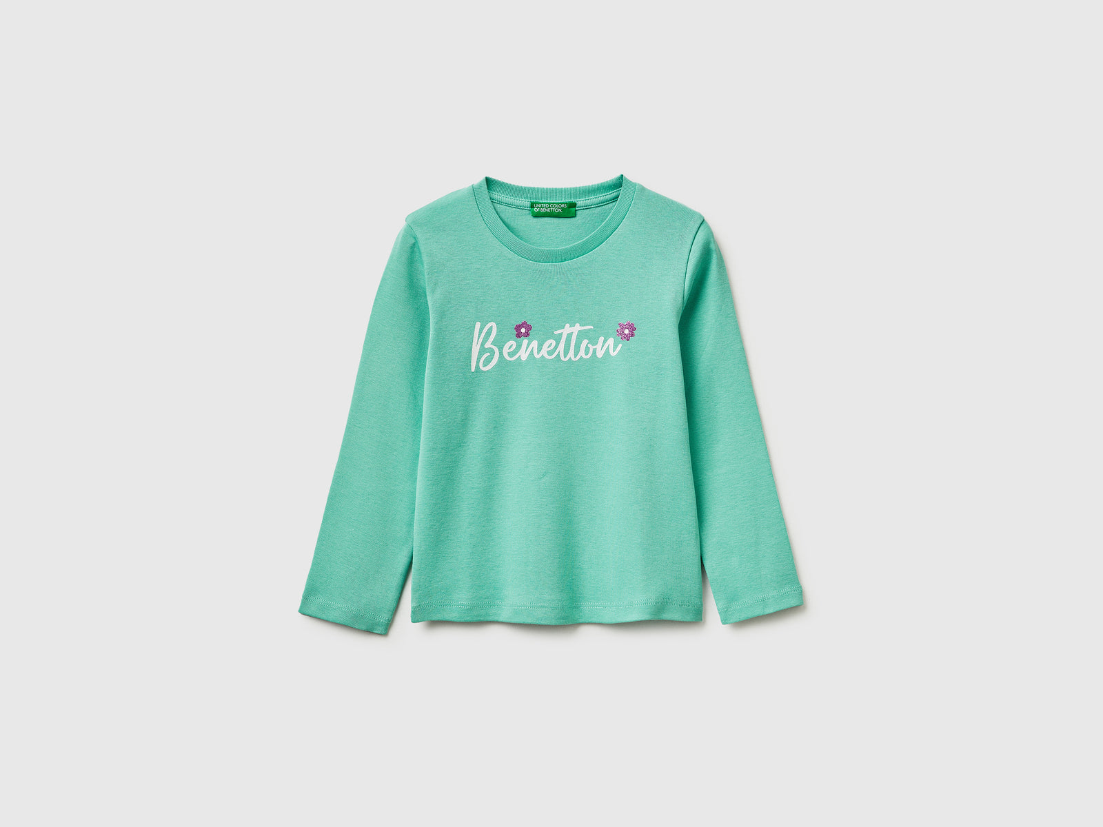 T-shirt com logótipo glitter em algodão orgânico - ucb_image_FS