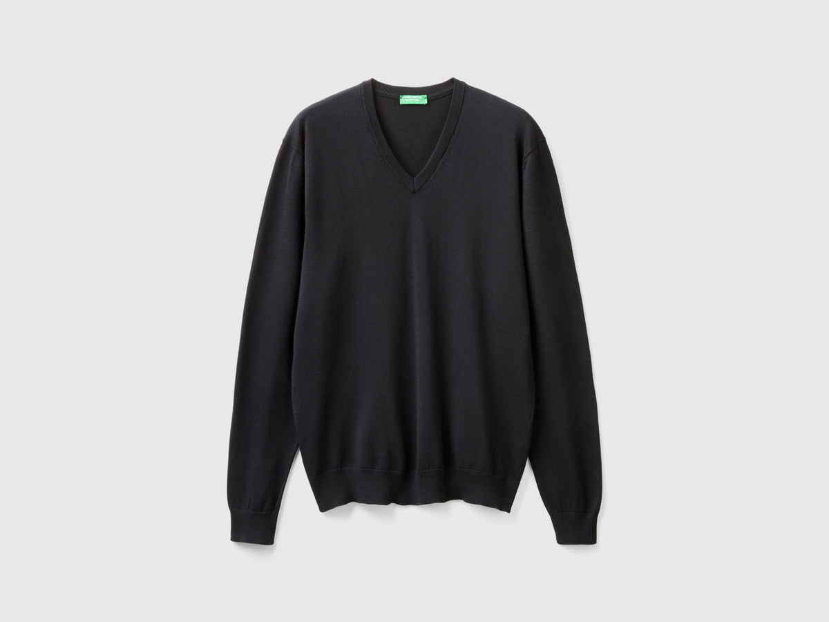 Camisola em algodão puro com decote em V - ucb_image_FS