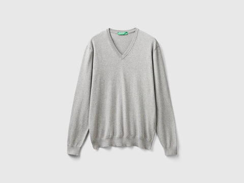 Camisola em algodão puro com decote em V - ucb_image_FS