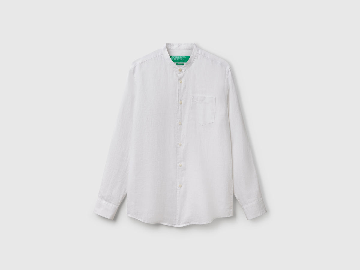 Camisa em linho com gola coreana - ucb_image_FS