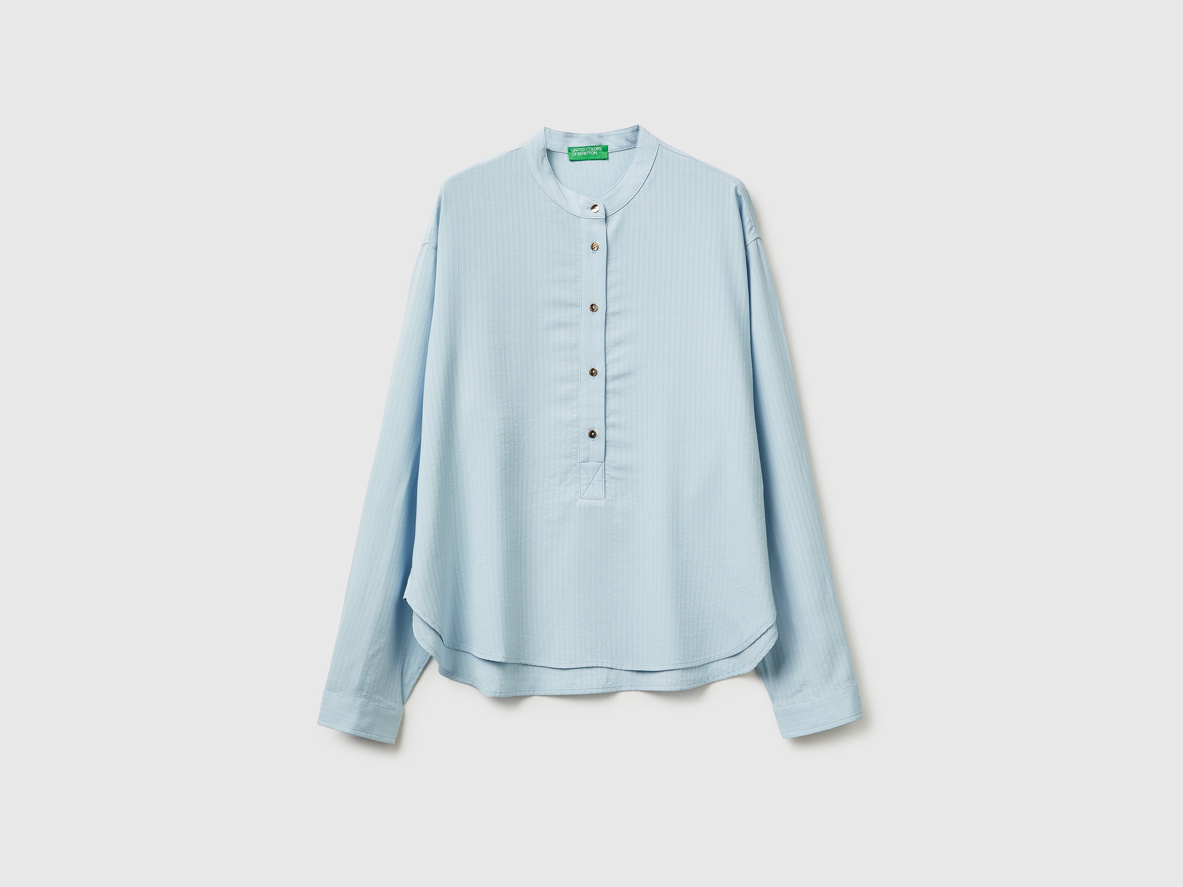 Striped blouse with mandarin collar - ucb_image_FS