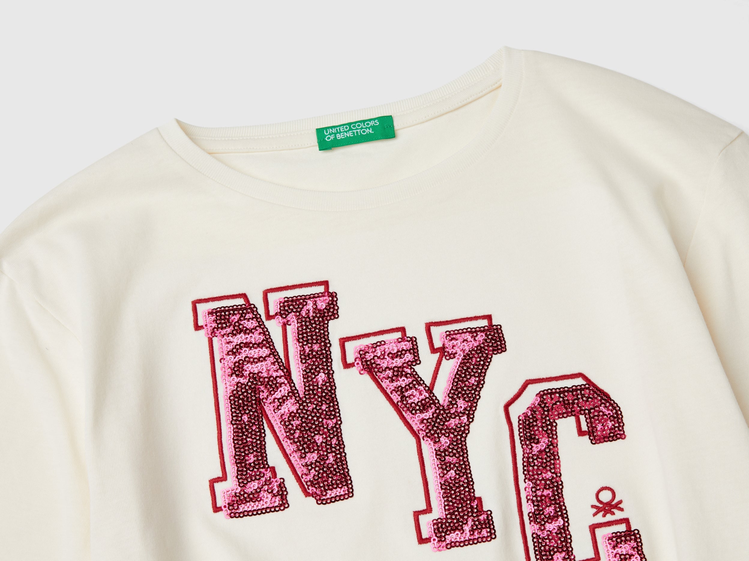 T-shirt com lantejoulas em algodão orgânico - ucb_image_DS1