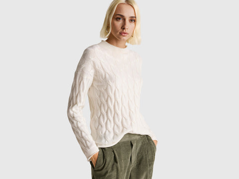 Camisola com tranças em mistura de caxemira - ucb_image_F
