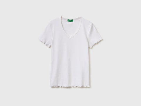 Ribbed V-neck T-shirt - ucb_image_FS