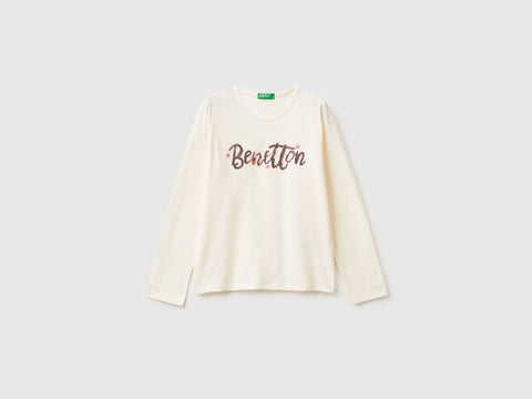 T-shirt em algodão quente com lantejoulas - ucb_image_FS
