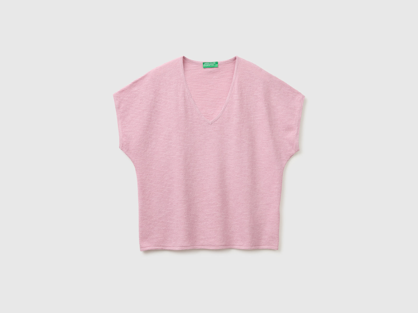 V-neck sweater in linen blend - ucb_image_FS
