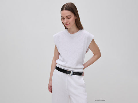 Camisola sem mangas em mistura de linho - ucb_image_F
