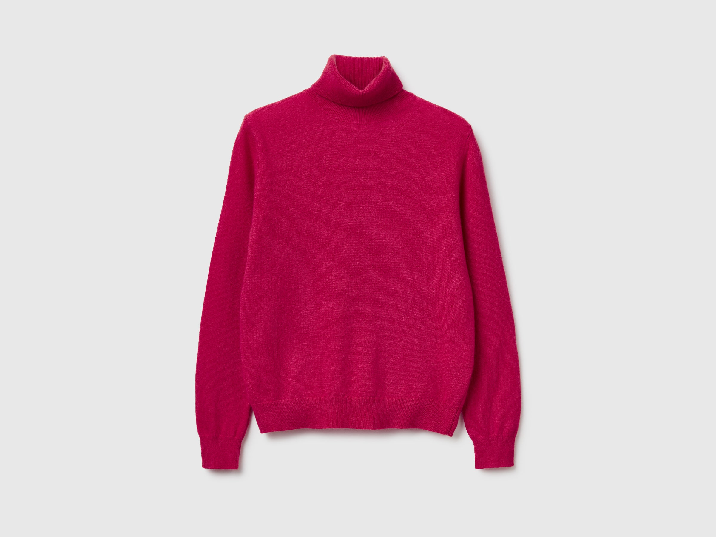 Camisola de gola alta fúcsia em pura lã Merino - ucb_image_FS