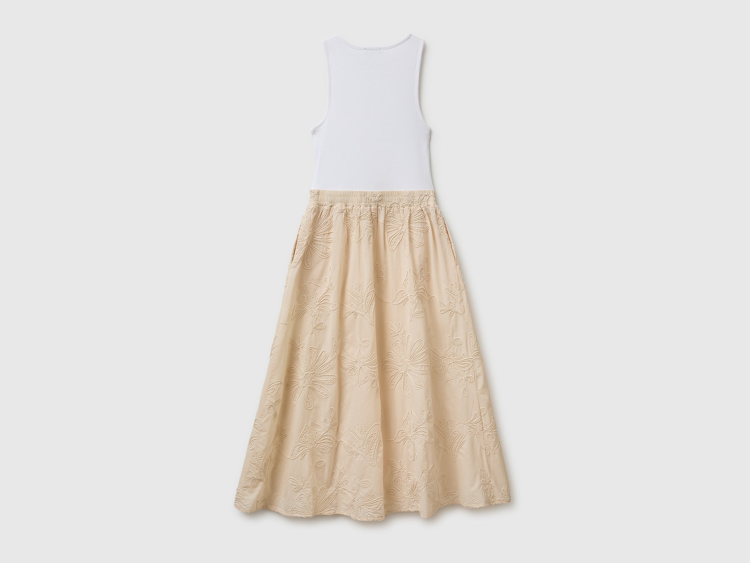 Midi dress with floral embroidery - ucb_image_BS