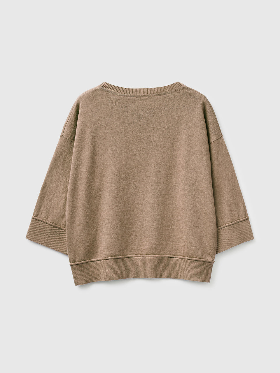 Camisola de gola redonda em algodão e lã - ucb_image_BS