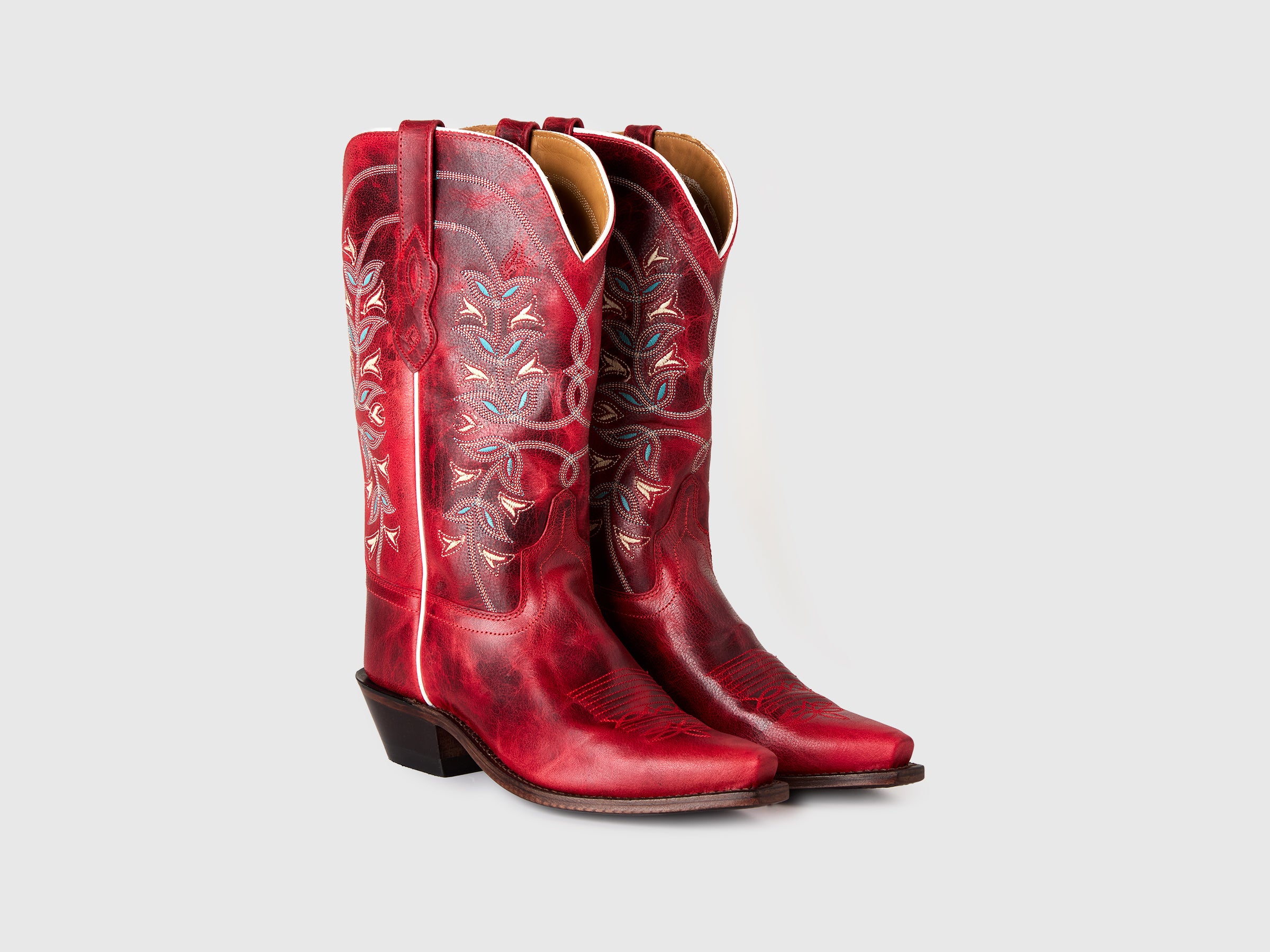 Botas texanas de cano longo vermelhas - ucb_image_FS