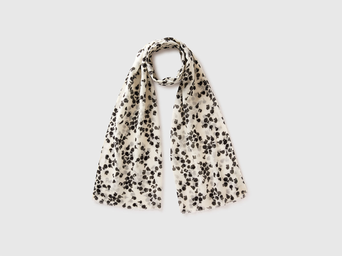 Patterned linen blend scarf - ucb_image_FS