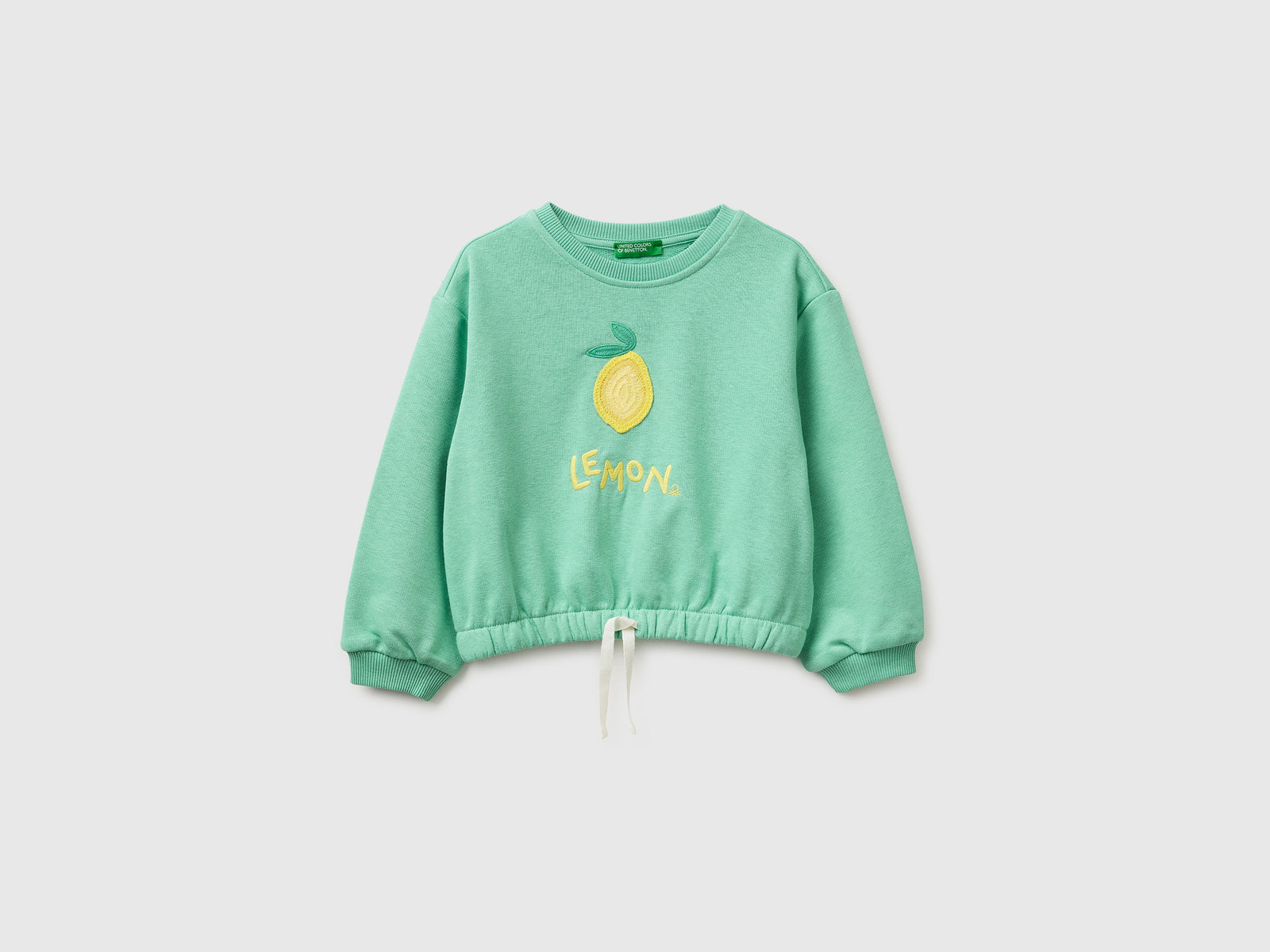 Cropped sweatshirt with fruit appliqué - ucb_image_FS