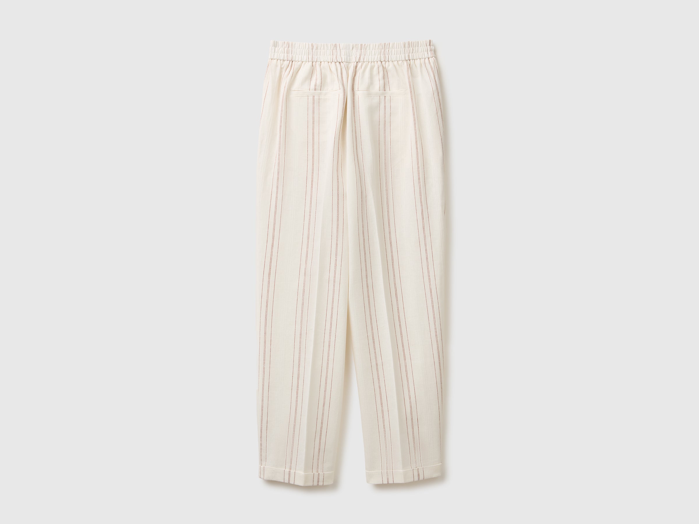 Striped linen blend trousers - ucb_image_BS