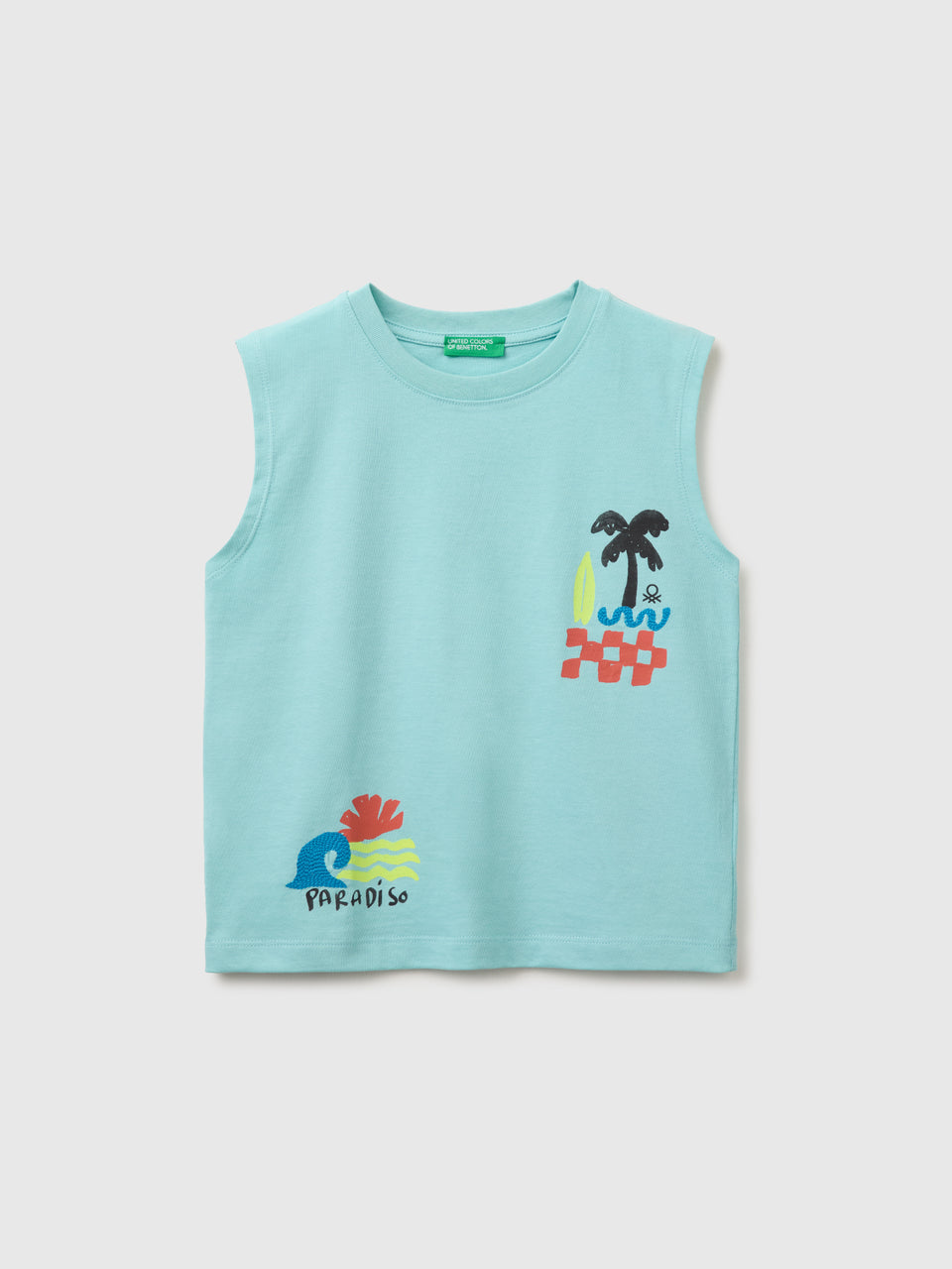 Oversized tank top with print and embroidery - ucb_image_FS