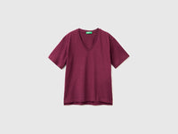 T-shirt decote em V em algodão leve - ucb_image_FS