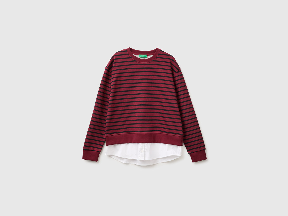 Sweat às riscas com inserção de camisa - ucb_image_FS