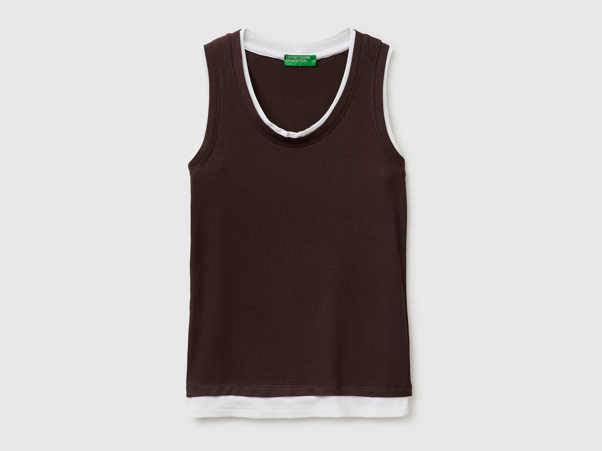 Slim fit ribbed tank top - ucb_image_FS