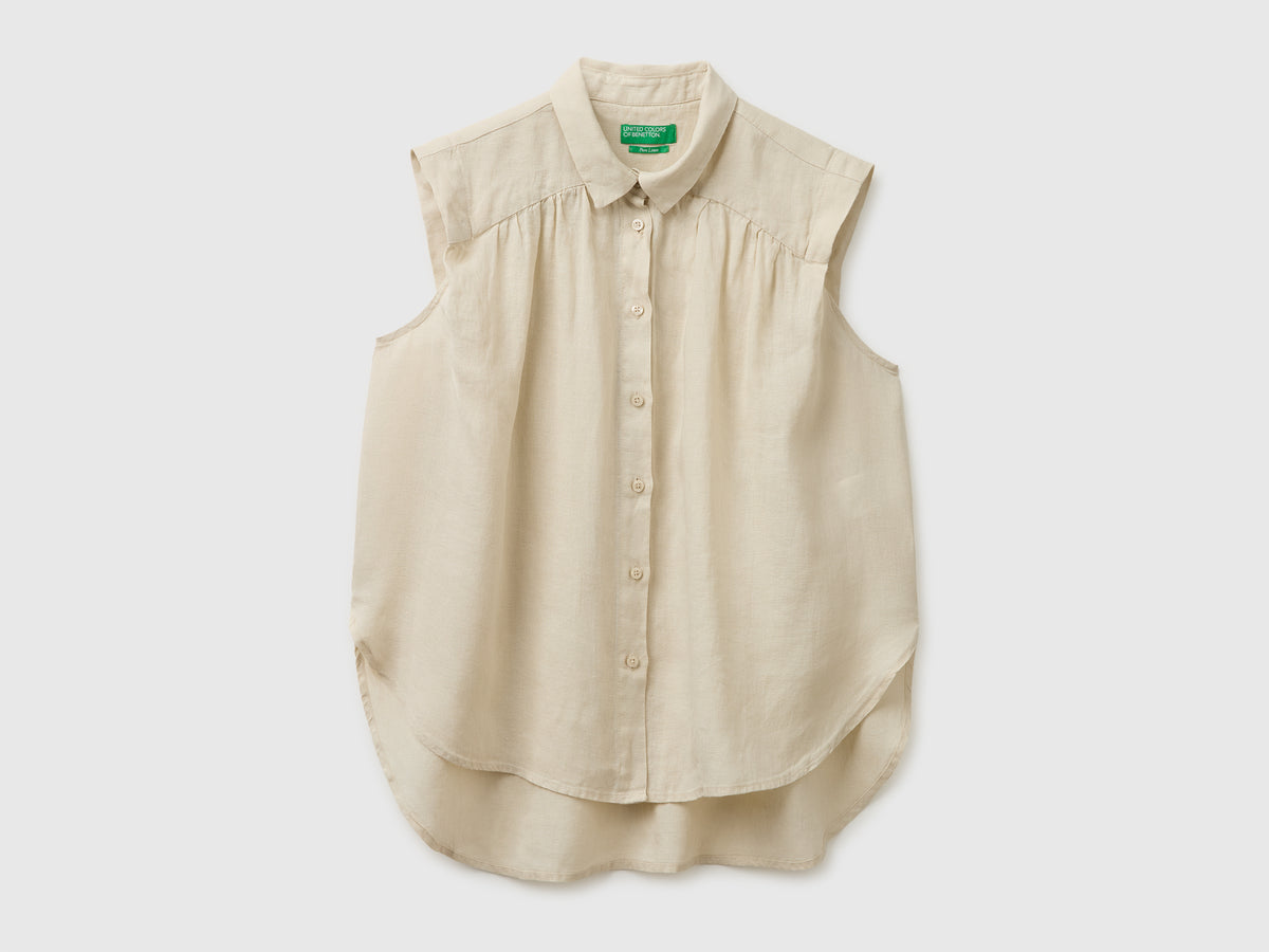 100% linen sleeveless blouse - ucb_image_FS