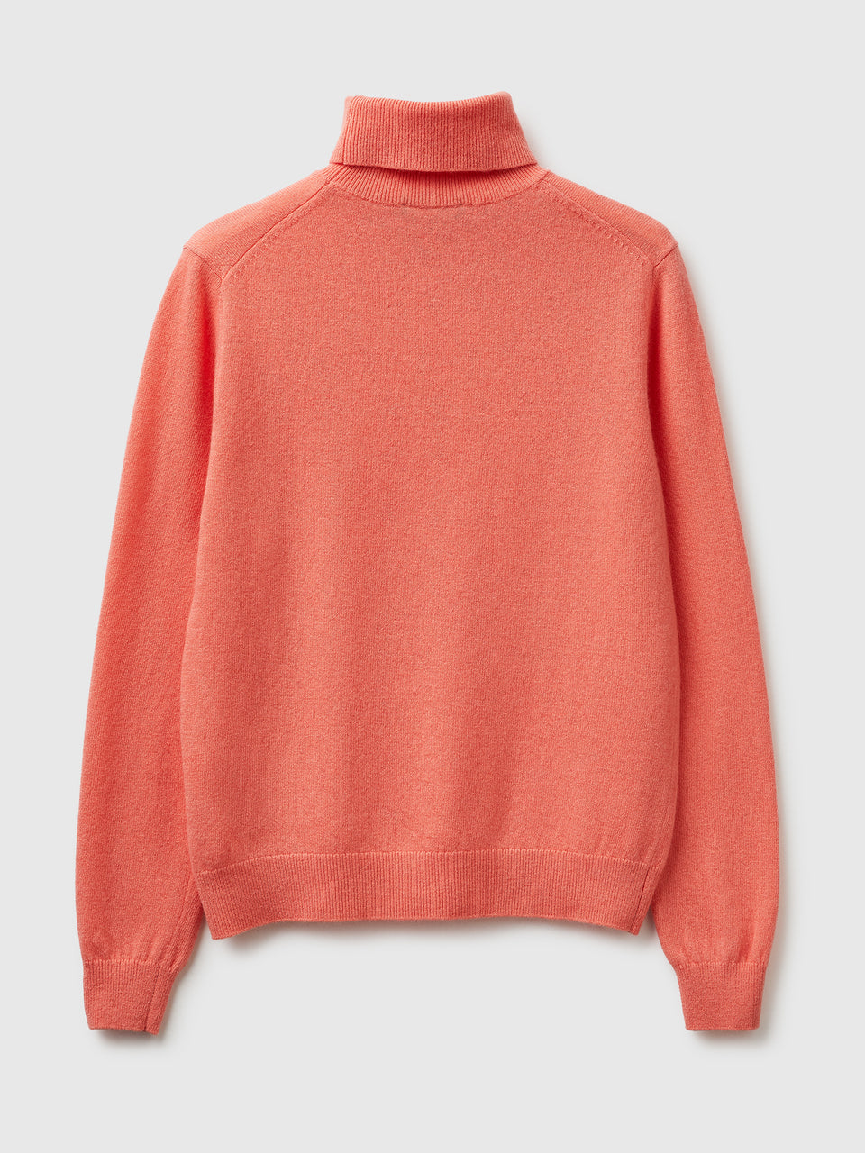 Camisola de gola alta cor pêssego em pura lã Merino - ucb_image_BS