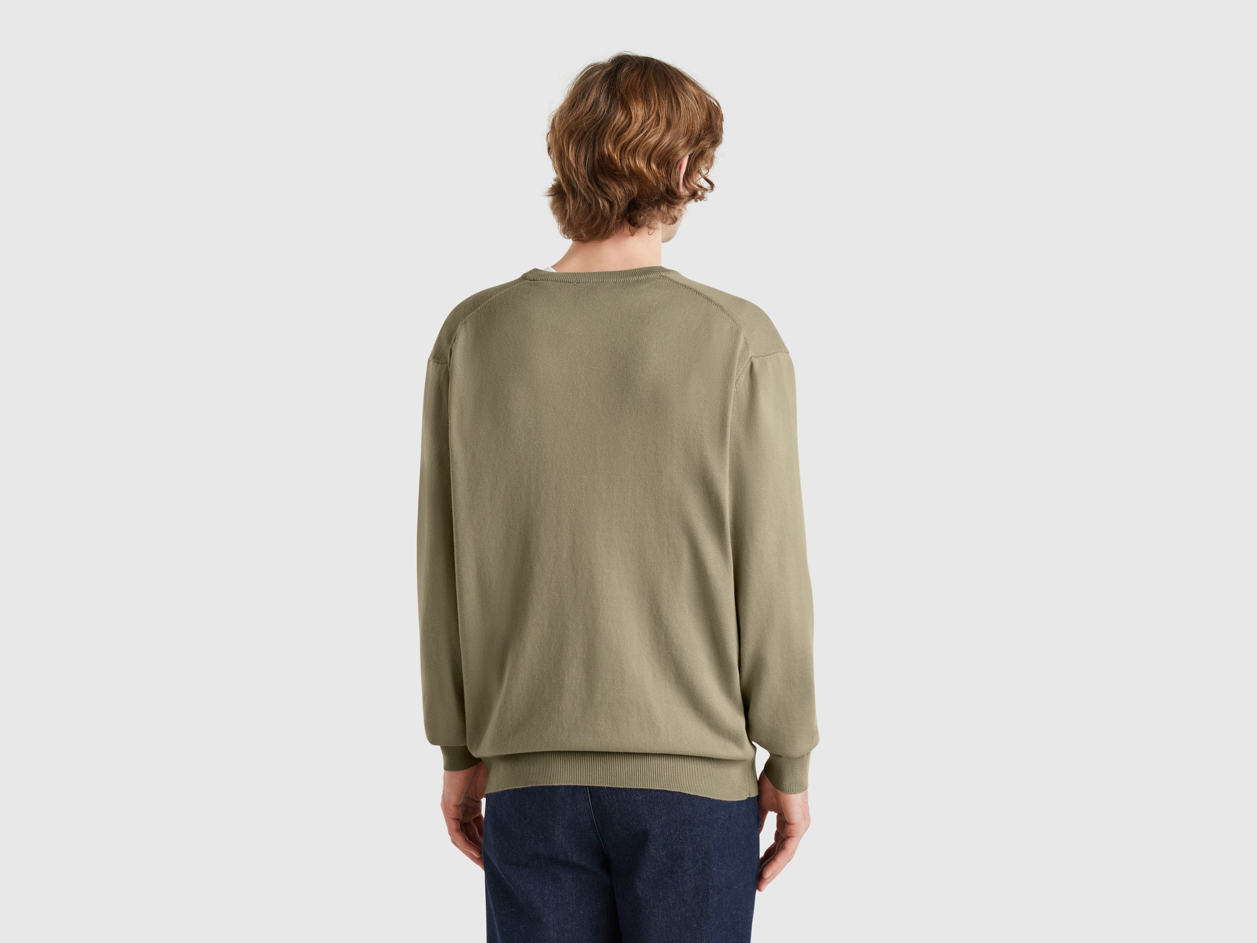 Camisola em algodão puro com decote em V - ucb_image_B