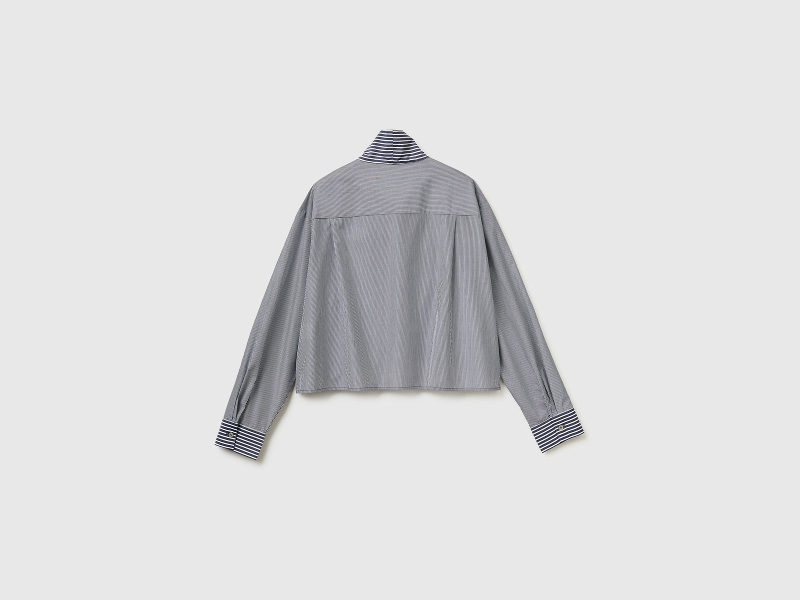 Striped crop shirt with bow - ucb_image_BS