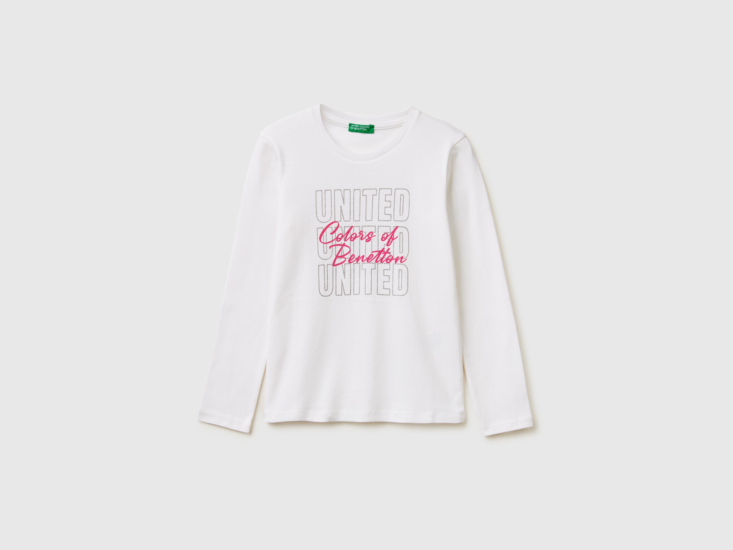 T-shirt with glittery logo in organic cotton - ucb_image_FS