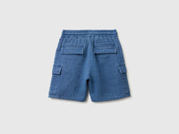 Light gauze cargo Bermuda shorts - ucb_image_BS