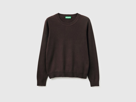 Brown sweater in tricot cotton - ucb_image_FS