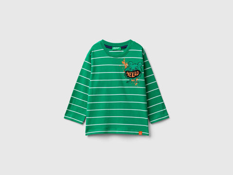 T-shirt às riscas com aplicação - ucb_image_FS