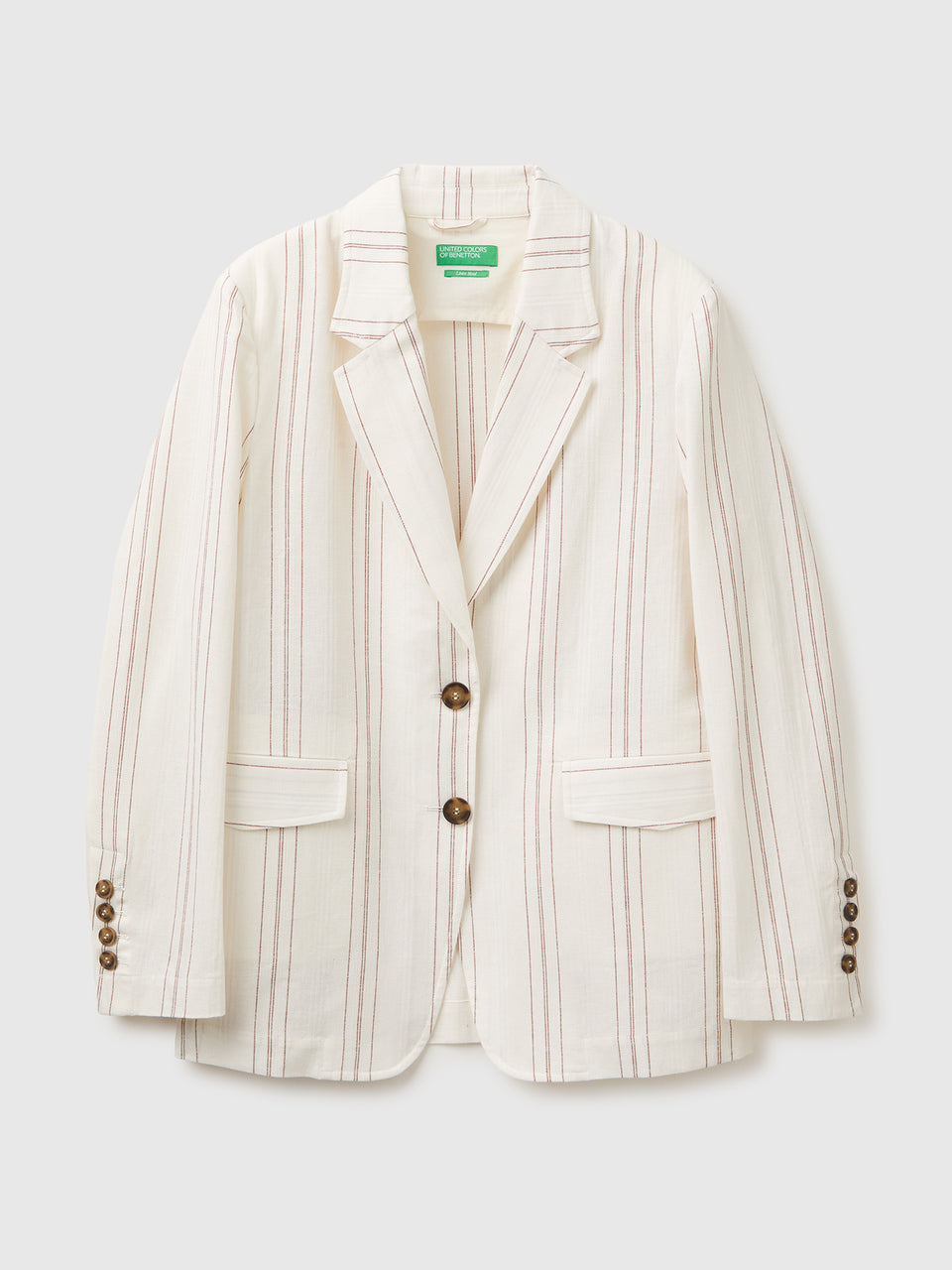 Striped linen blend blazer - ucb_image_FS