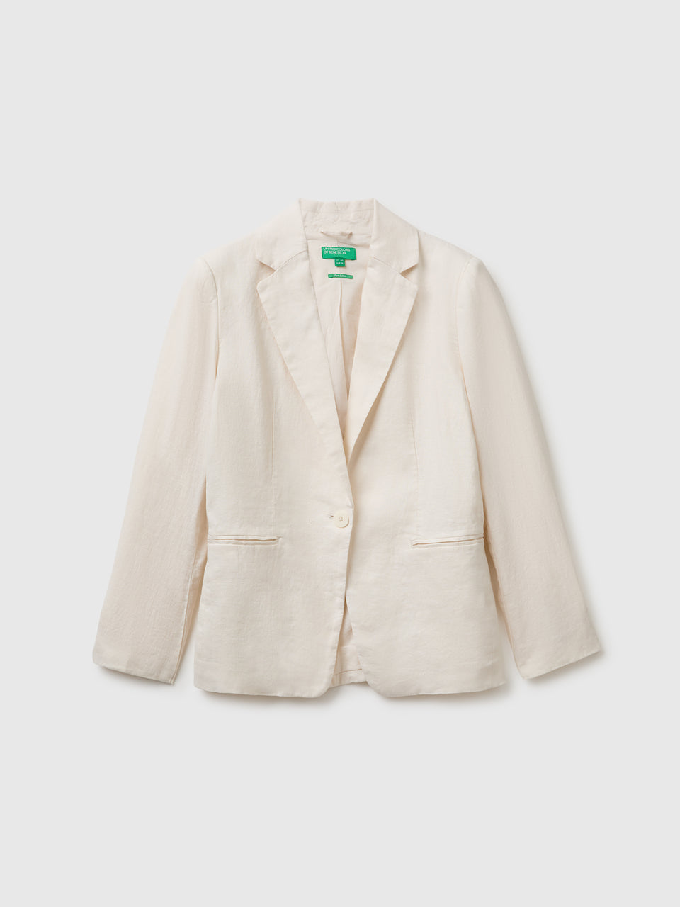 Blazer de abotoadura simples em linho puro - ucb_image_FS