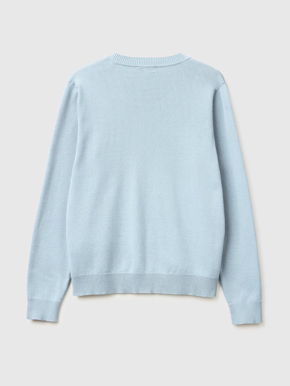 Light blue sweater in tricot cotton - ucb_image_BS