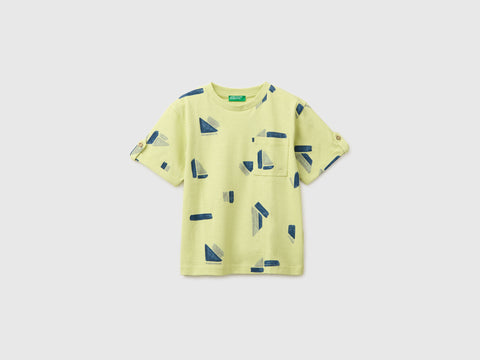 T-shirt estampada em mistura de linho - ucb_image_FS