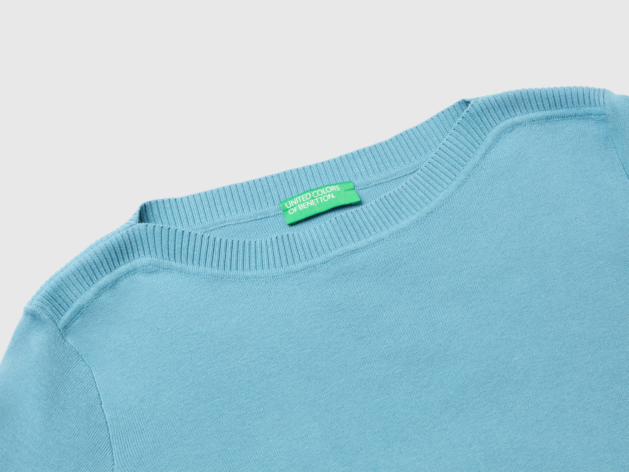 Powder blue sweater with boat neck - ucb_image_DS1