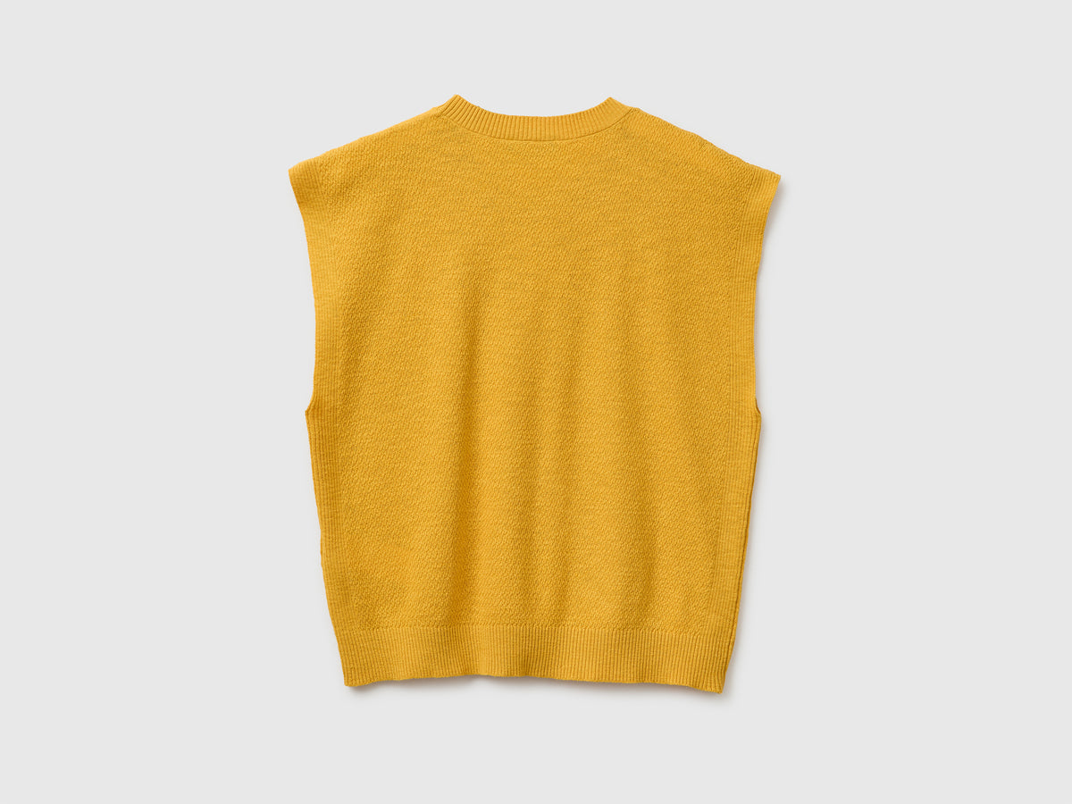 Camisola sem mangas em mistura de linho - ucb_image_BS