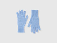 Luvas azul-claro mélange em pura lã Merino - ucb_image_FS