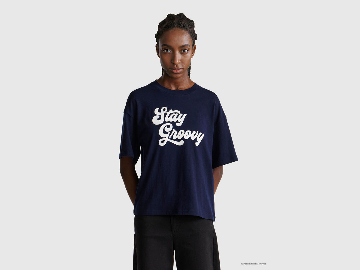 T-shirt com estampa slogan - ucb_image_F