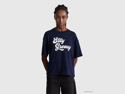 T-shirt com estampa slogan - ucb_image_F