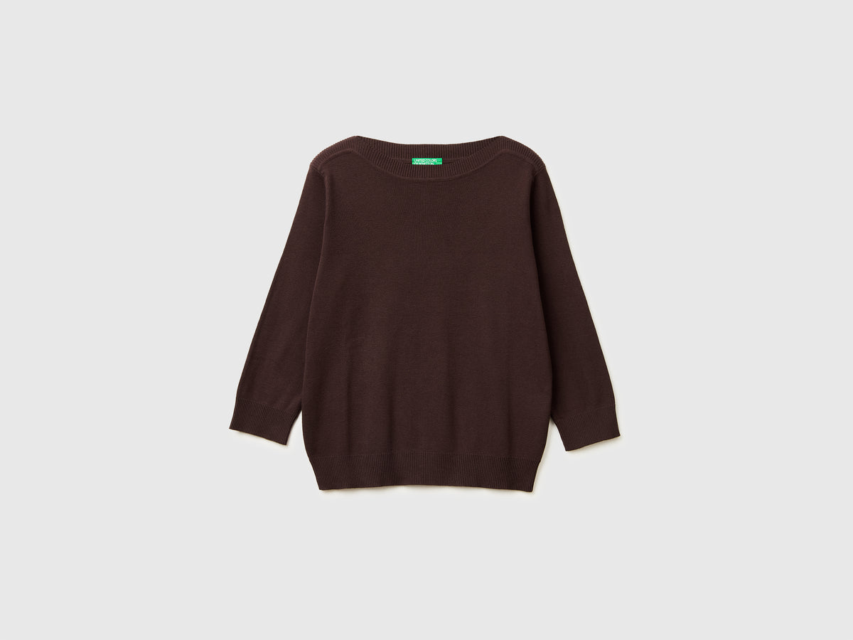 Brown sweater with boat neck - ucb_image_FS
